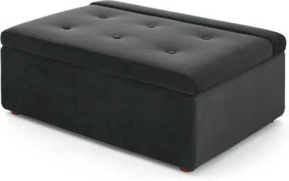 c581241919c283744d4c46406e55d891d9ba129e175d77d9dc833131718f92a7.jpg An Image of Ilma Ottoman Single Sofa Bed, Midnight Grey Velvet