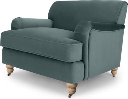 An Image of Orson Armchair, Marine Green Velvet