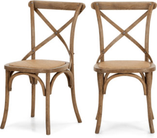 An Image of Set of 2 Rochelle Dining Chairs, Oak