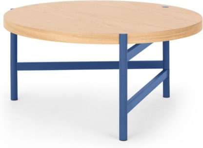 An Image of MADE Essentials Benn Coffee Table, Oak and Blue