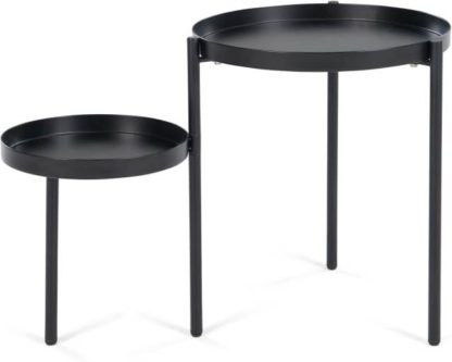 c9ff4a8631bacf39dabd97113a0c1330bec21049d91c9e3a0af567e71455e724.jpg An Image of MADE Essentials Alana Two Tier Bedside, Black