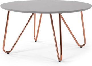 An Image of Eibar Coffee Table, Grey and Copper