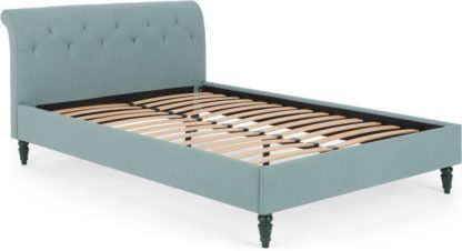 An Image of Linnell Double Bed, Bondi Blue Weave