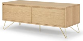 An Image of Elona Media Unit, Oak & Brass