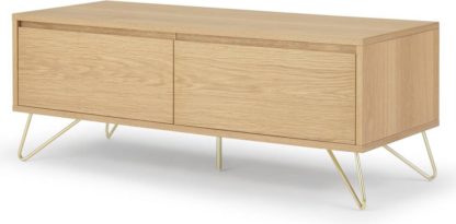 An Image of Elona Media Unit, Oak & Brass