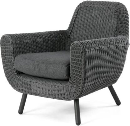 An Image of Jonah Garden Armchair, Rattan Grey