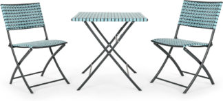 An Image of Pya Bistro Set, Cadillac Blue and Black