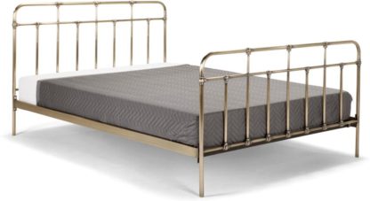 An Image of Starke Kingsize Bed, Brass