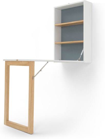 d09161835e7f85fa41e45479e69ee7999cb55e99d933c04a0fb5c2c52af59a02.jpg An Image of MADE Essentials Izzy Wall Mounted Dining Table, White