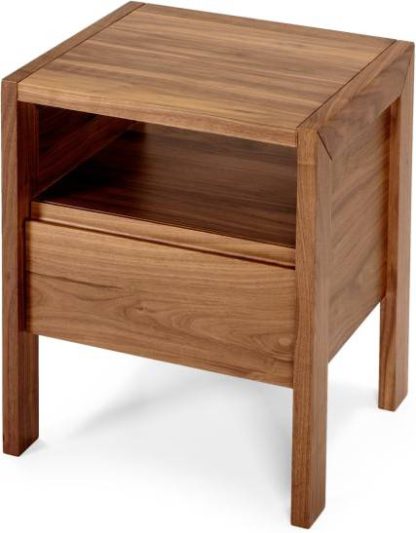 An Image of Ledger bedside table, dark stain ash