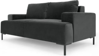 An Image of Frederik 2 Seater Sofa, Midnight Grey Velvet