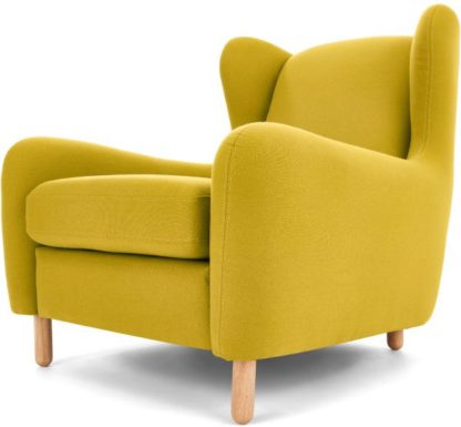 An Image of Rubens Wingback Armchair, Light Moss Green