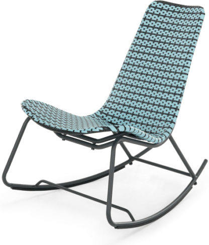 An Image of Pya Garden Rocker, Cadillac Blue and Black