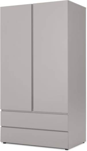 An Image of Senisa 2 Door Wardrobe, Matt Grey