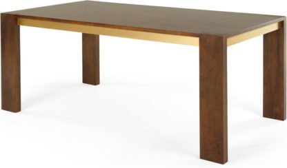 An Image of Anderson 8 Seat Dining Table, Mango Wood and Brass