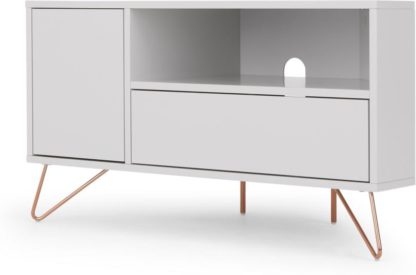 An Image of Elona Corner Media Unit, Grey and Copper