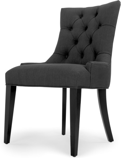 An Image of Flynn Scoop Back Chair, Midnight Black