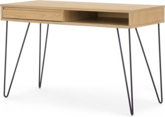 An Image of Cerian Desk, Oak and Black