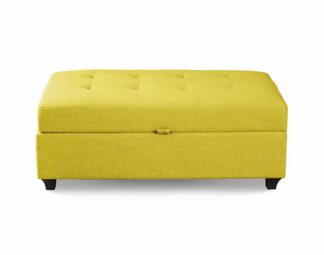 An Image of Leon Upholstered Ottoman - Olive