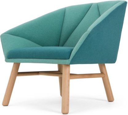 An Image of Facet Accent Chair, Mineral Blue and Emerald Green