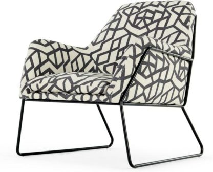 An Image of Frame Accent Armchair, Monochrome Brazil Print