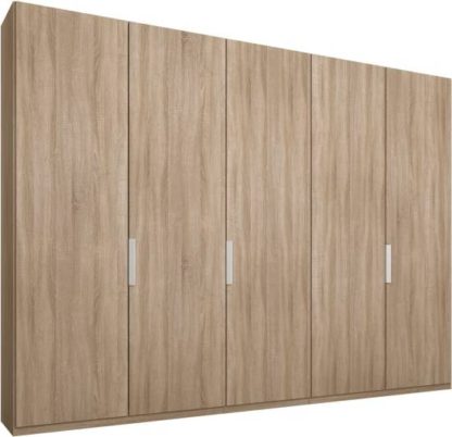 An Image of Caren 5 door 250cm Hinged Wardrobe, Oak Frame, Oak Doors, Classic Interior