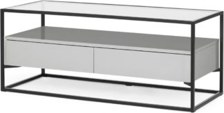 An Image of Jaxta Media Unit, Grey and Glass