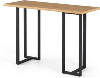 An Image of Miru Console Desk, Oak and Black