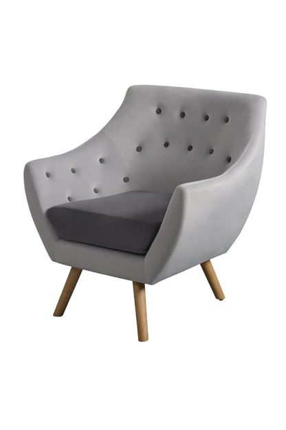 An Image of Poet Armchair, Grey Two Tones