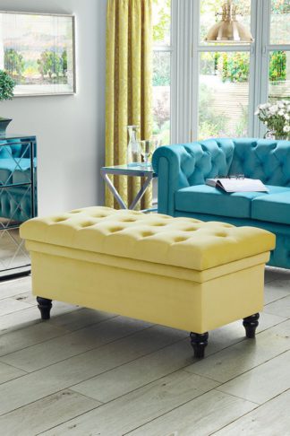 An Image of Bursnell Upholstered Ottoman - Olive