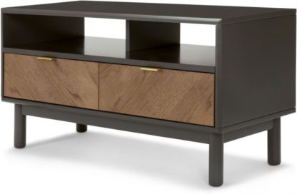 An Image of Belgrave Media Unit, Dark Stained Oak