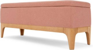 An Image of Roscoe Ottoman Storage Bench, Dusk Pink