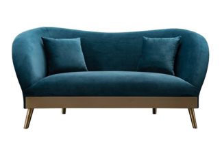 An Image of Lapio Two Seat Sofa - Peacock
