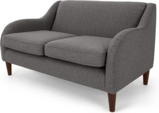 An Image of Helena 2 Seater Sofa, Textured Weave Smoke Grey