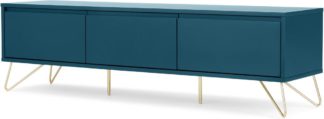 An Image of Elona Wide Media Unit, Teal & Brass
