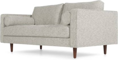 An Image of Scott Large 2 Seater Sofa, Grey Basketweave