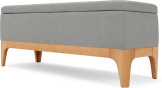 An Image of Roscoe Ottoman Storage Bench, Cool Grey