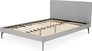 An Image of Kida King Size Bed, Pluto Grey weave