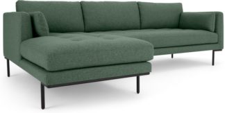 An Image of Harlow Left Hand Facing Chaise End Corner Sofa, Darby Green