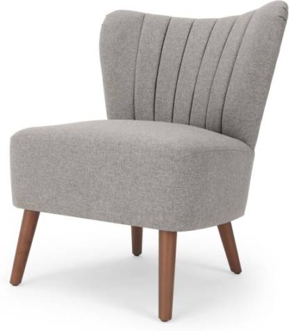 An Image of Charley Ribbed Accent Chair, Manhattan Grey