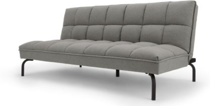 An Image of Hallie Sofa Bed, Manhattan Grey with Black Legs
