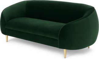 An Image of Trudy 2 Seater Sofa, Pine Green Velvet