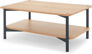 An Image of MADE Essentials Benn Coffee Table, Oak and Grey