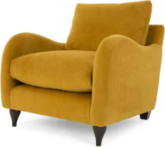 An Image of Sofia Armchair, Plush Turmeric Velvet