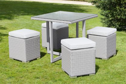 An Image of Cubo Grey Dining Set