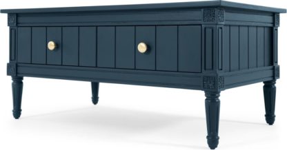 e9773e22b38f8fc628b16a514edae23b5909e30a8f99c4fa4be22ee209fdf3d2.jpg An Image of Bourbon Vintage Coffee Table, Dark Blue