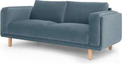 An Image of Karson 2 Seater Sofa, Marine Green Velvet