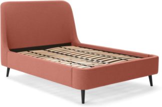 An Image of Hayllar King Size Bed, Rust Pink Weave