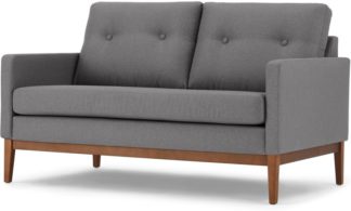 An Image of Edison 2 Seater Sofa, Textured Coin Grey