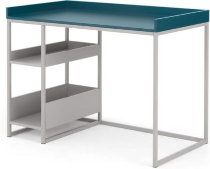 ed1aafc7458772811b2e6488c5c46ef25a206fea3fc20a450cb6271437b47c5d.jpg An Image of MADE Essentials Yumi Desk, Grey and Blue